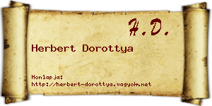 Herbert Dorottya névjegykártya